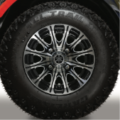 10" 12-Spoke J-Series All-Terrain Black Machine Alloy Wheels